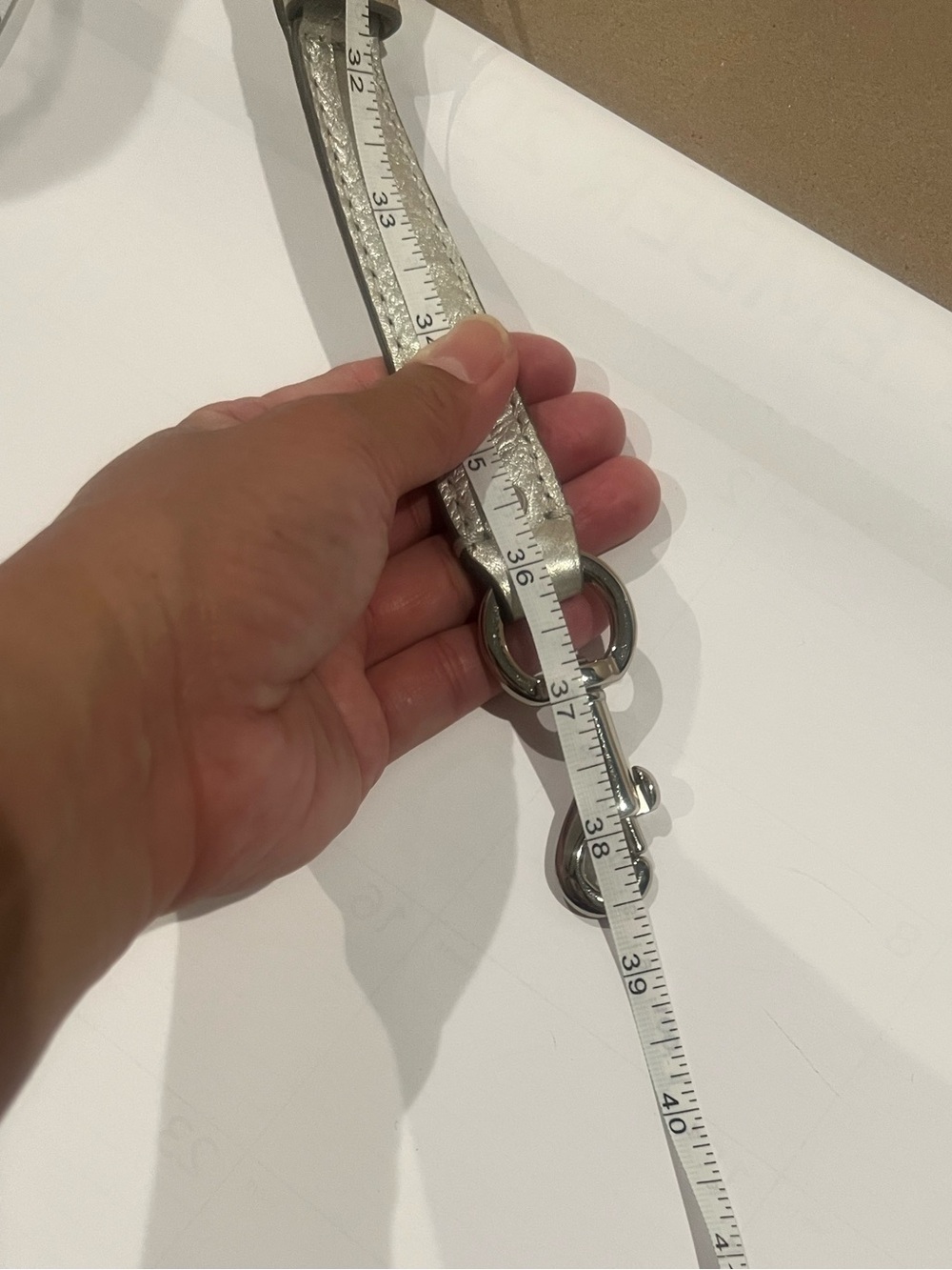 Coach Zoe Shoulder strap - Metallic Silver Leather replacement strap - Picture 5 of 10